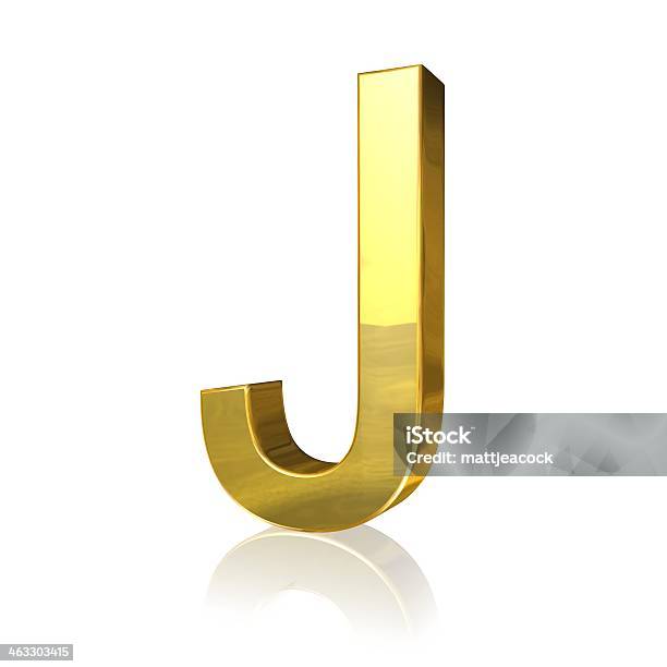 Golden Letter J Stock Photo - Download Image Now - Alphabet, Capital Letter, Cut Out