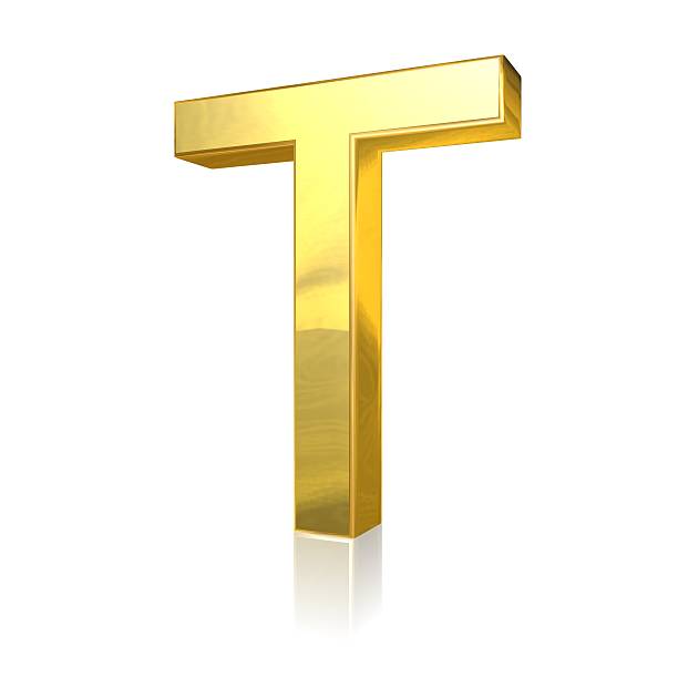 istock Golden letter T 463303927