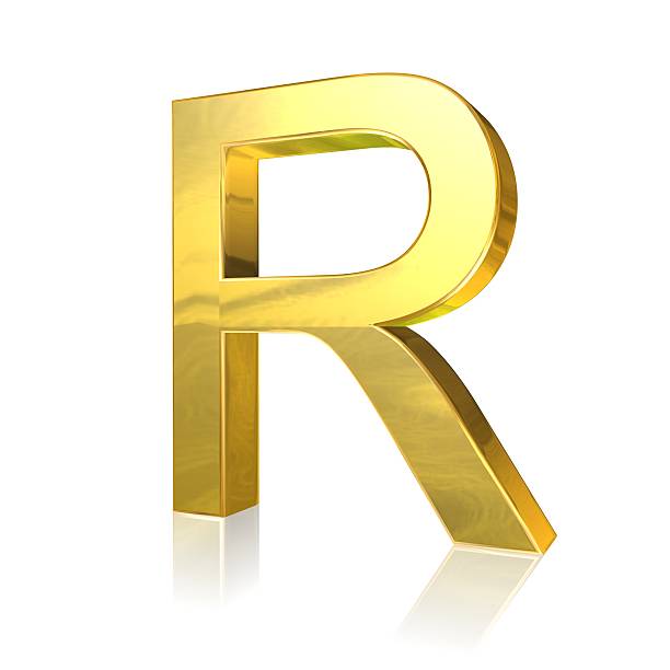 istock Golden letter R 463303935