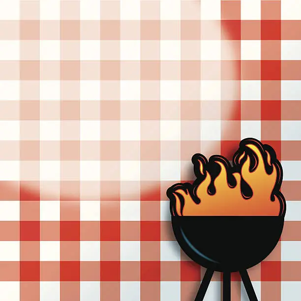 Vector illustration of Barbecue Grill Picnic Background