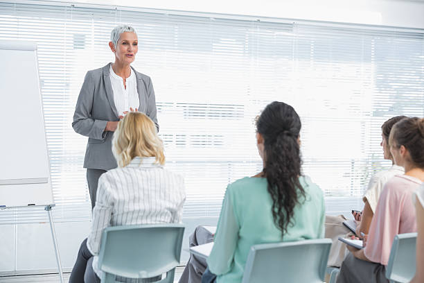 istock Businesswoman having a presentation 463314137