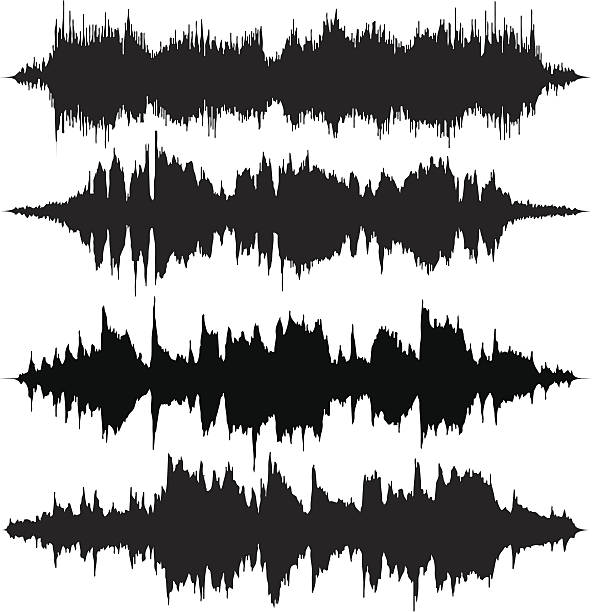 illustrazioni stock, clip art, cartoni animati e icone di tendenza di onde sonore v2 - sound wave sound mixer frequency wave pattern