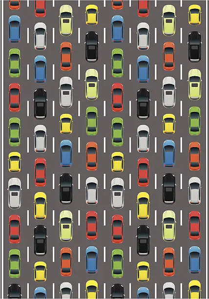 Vector illustration of Car Traffic