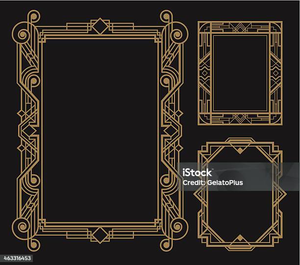 아르데코 테두리 아르데코에 대한 스톡 벡터 아트 및 기타 이미지 - 아르데코, 프레임, 액자