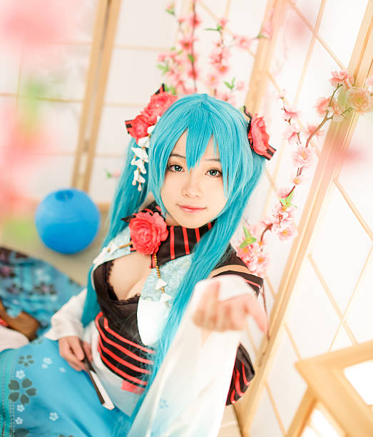 istock Asian cosplay girl sakura Washitsu 463318991