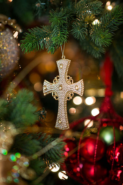 istock Cross Christmas Tree Ornament 463319173
