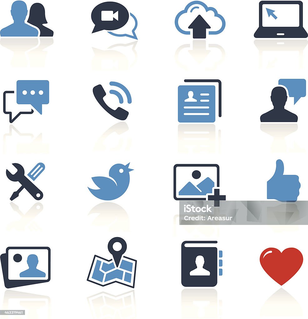 Iconos de redes sociales/Pro Series de dos colores - arte vectorial de Ícono libre de derechos