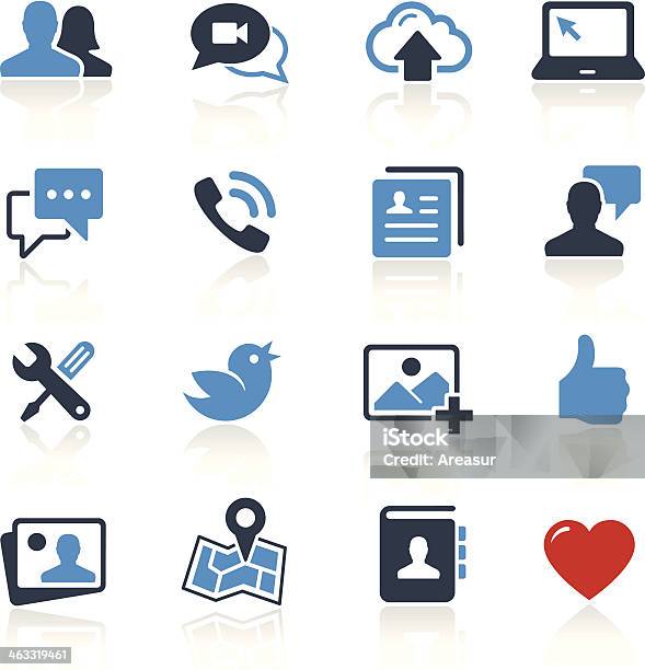 Ilustración de Iconos De Redes Sociales Pro Series De Dos Colores y más Vectores Libres de Derechos de Ícono - Ícono, Nombre de plataformas de mensajería en línea, Pájaro