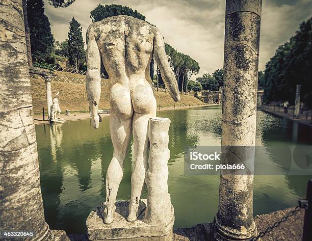 대리석 조각상 At 카노푸스 Of 빌자 Adriana 건축에 대한 스톡 사진 및 기타 이미지 - 건축, 고대 로마, 고대의