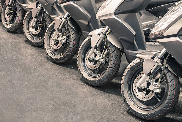 viewing the front part of the motorbike