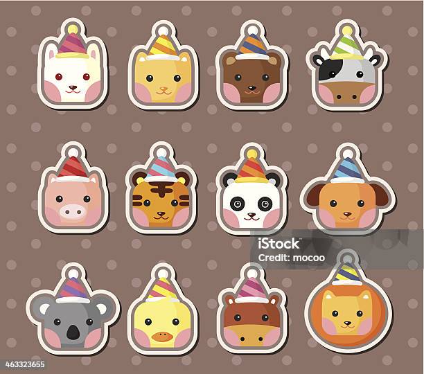 Animal Face Stickers Stock Illustration - Download Image Now - Animal,  Anthropomorphic Smiley Face, Art - iStock