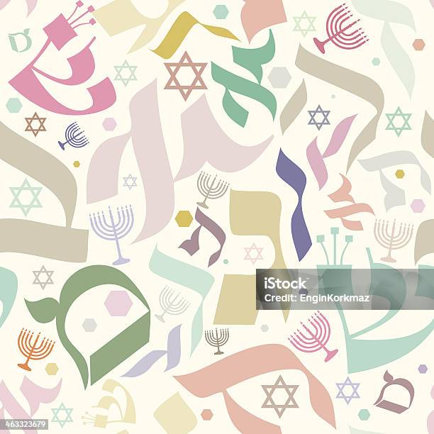 Vetores de Hebraico Padrão Sem Emendas e mais imagens de Judaísmo - Judaísmo, Yom Kippur, Estrela de David
