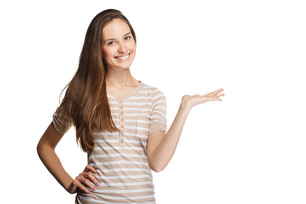 istock Portrait of young girl with pointer 463326345