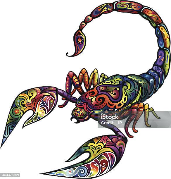 Heerful Scorpion Stock Illustration - Download Image Now - Astrology Sign, Chinese Zodiac Sign, Decoration