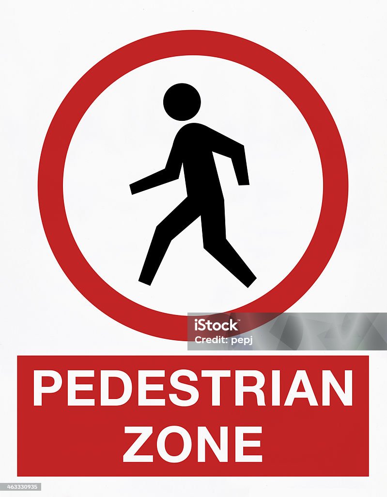 Zona de peatones - Ilustración de stock de Alerta libre de derechos