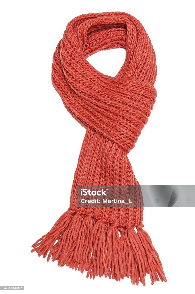 Red scarf Red textile scarf isolated on white background Scarf Stock Photo