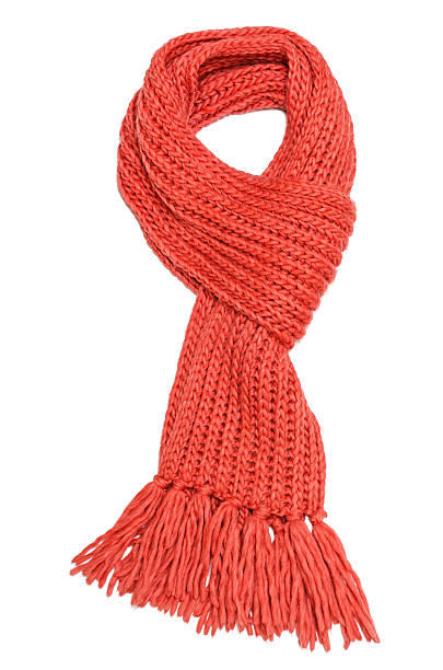 Red scarf Red textile scarf isolated on white background scarf photos stock pictures, royalty-free photos & images
