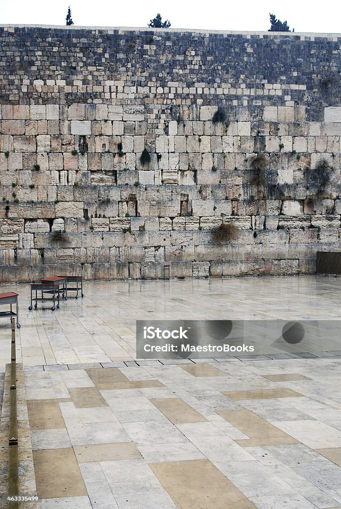 Vazio muralha ocidental Kotel de Jerusalém - Foto de stock de Arcaico royalty-free