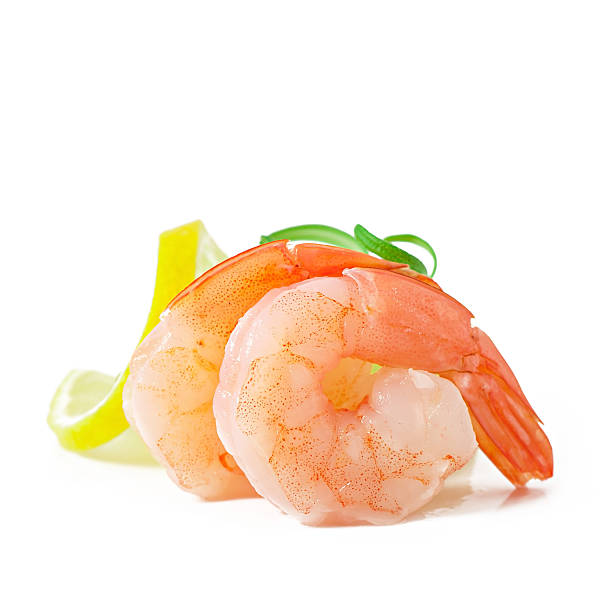 istock tail of shrimp on the white 463349325