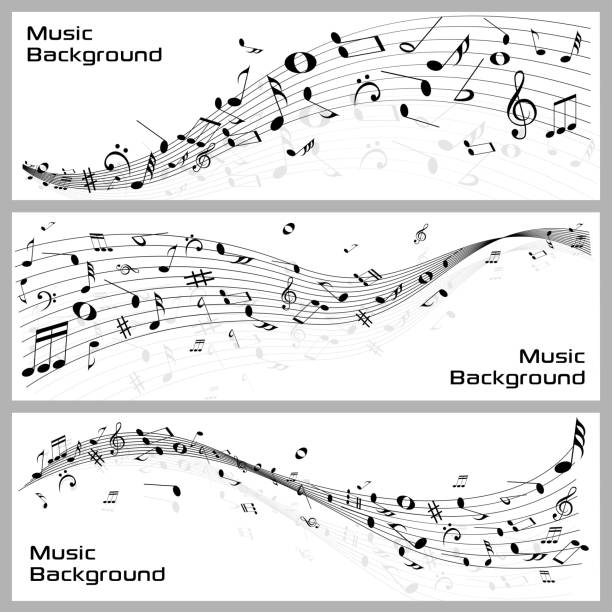 musik noten - music musical note treble clef dancing stock-grafiken, -clipart, -cartoons und -symbole