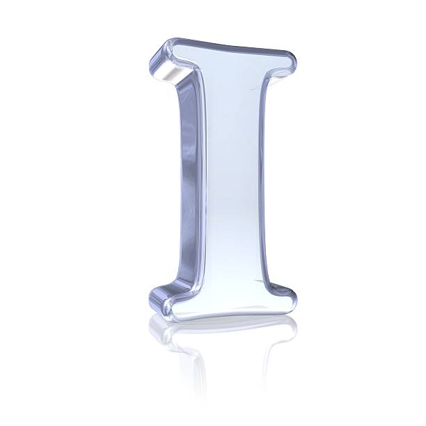 istock The letter I in chrome or ice style 463350999