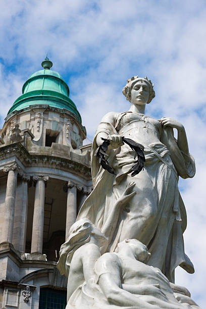 The Titanic Memorial in Belfast, Northern Ireland, was erected in 1920 to commemorate the lives lost in the sinking of the Titanic on 15 April 1912. Funded by contributions from the public, shipyard workers and victims' families, it is located on the grounds of Belfast City Hall.