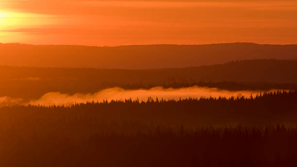 istock Blood-red morning sky - Scandinavia 463353729