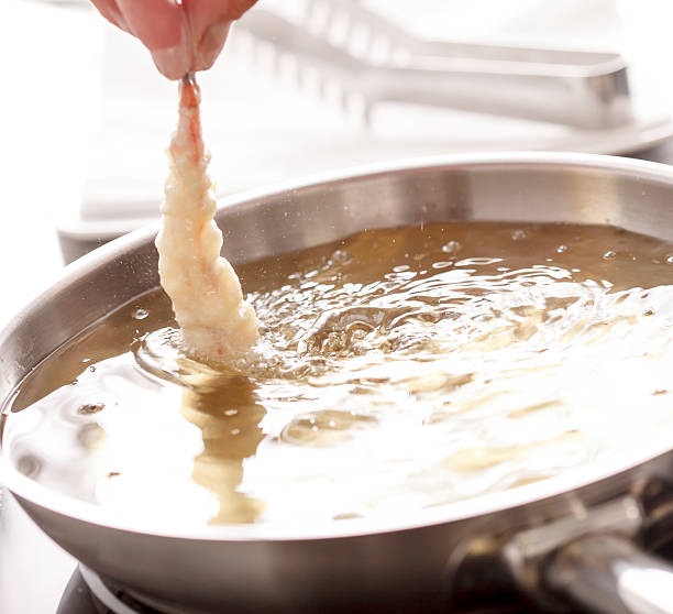 Tempura shrimps stock photo