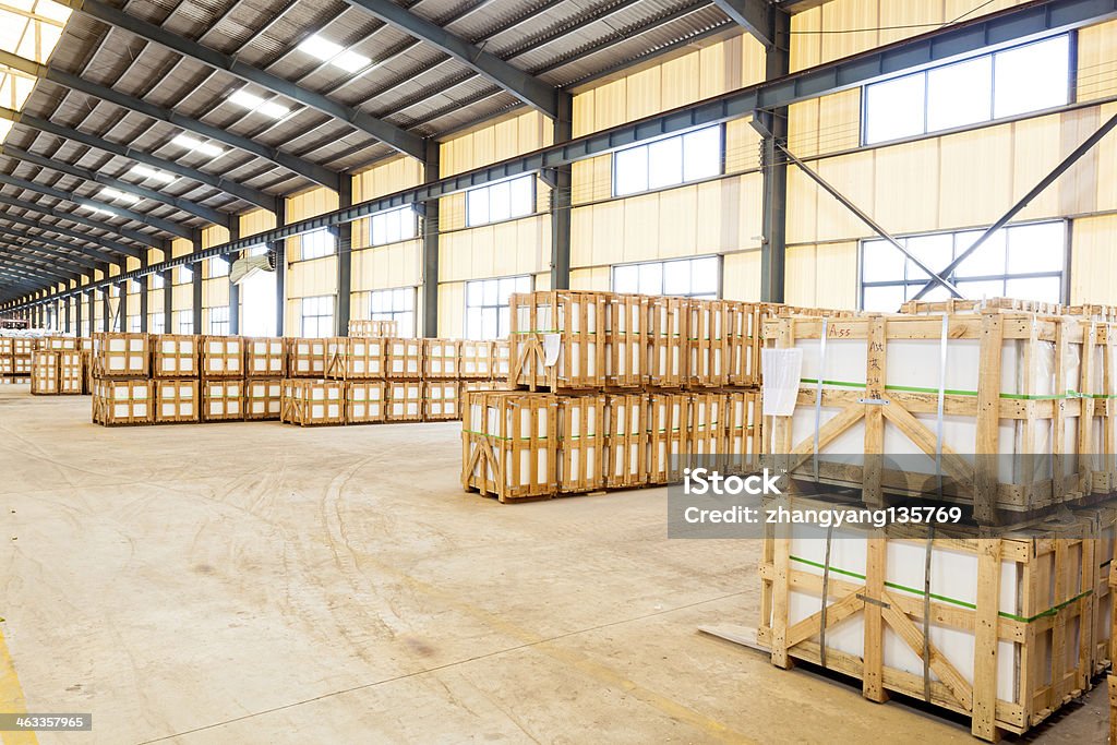 interior of a warehouse Artist's Palette Stock Photo