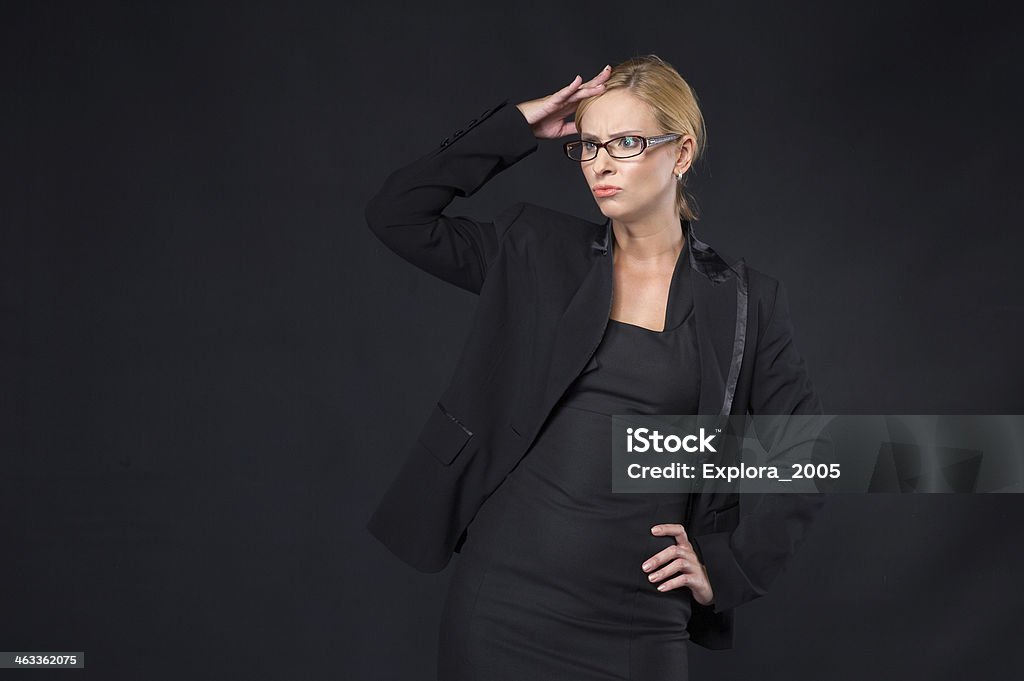 businesswomen has stress and touch head 20-29 Years Stock Photo