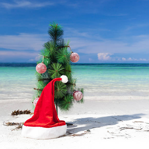 istock Celebration New Year on tropical beach 463365517