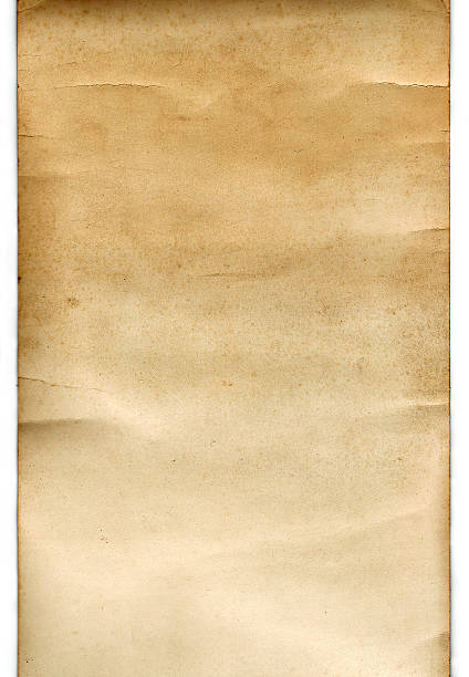 свиток винтаж бумаги (с обтравка) - scroll paper old yellowed стоковые фото и изображения