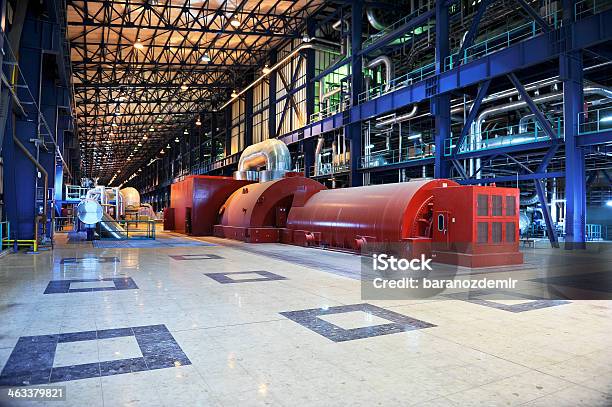 Power Plants Turbine Room Stock Photo - Download Image Now - Nuclear Power Station, Power Station, Indoors