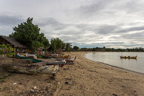 Boats at Jepara Beach, Indonesia.