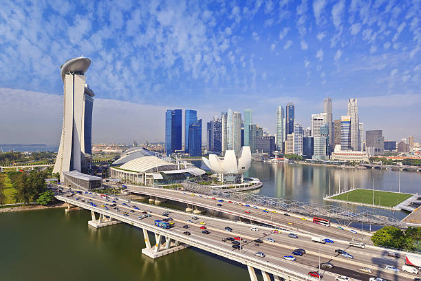 istock Singapore city skyline view at Marina Bay 463385603