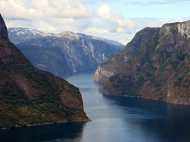 Aurlandsfjord stock photo