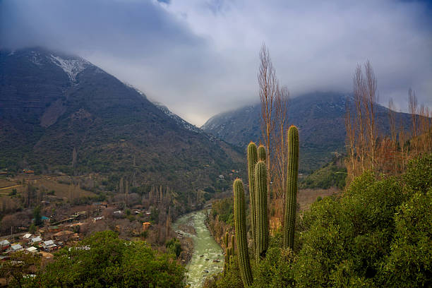 Cascada de las Animas in Cajon del Maipo near Santiago, Chile