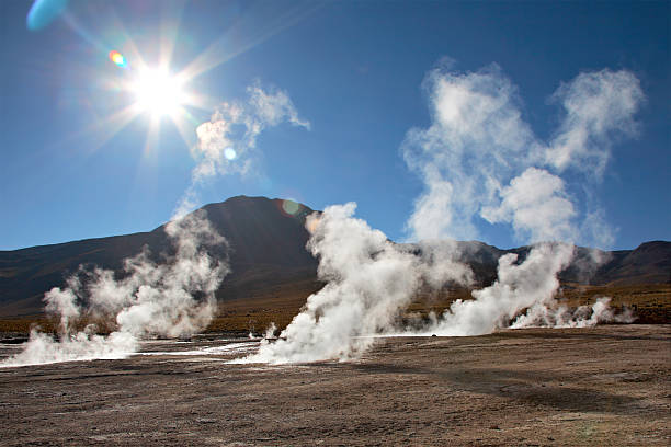 istock Geyser field El Tatio in back lighting, Atacama region, Chile 463387263