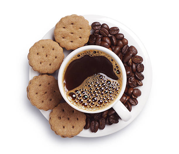 istock Cup of coffee and cookies 463388043
