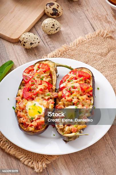 Stuffed Eggplant Oven Baked Stock Photo - Download Image Now - Animal Egg, Appetizer, Baked