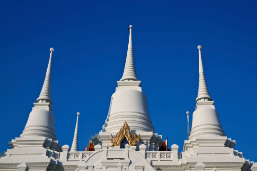 Thai Pagoda in blue sky