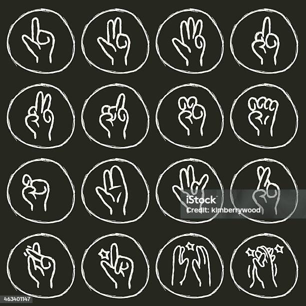 Geometry Hand Sign Hand Sign Stock Illustration - Download Image Now - Chalk Drawing ...