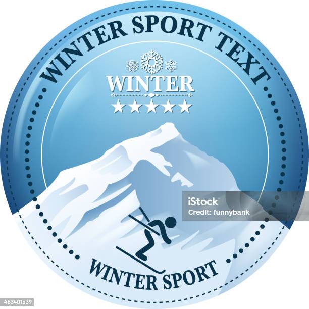 Winter Sport Label Stock Vektor Art und mehr Bilder von Anhöhe - Anhöhe, Asien, Berg