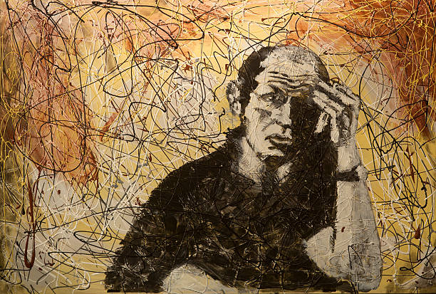 retrato de um homem - jackson pollock imagens e fotografias de stock