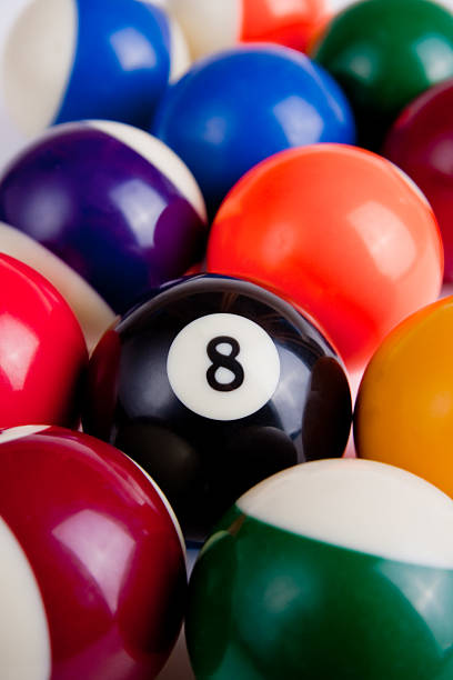 istock pool balls with 8 ball in the middle 463406579