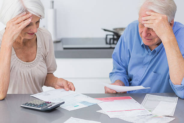 istock Mature couple doing their accounts 463408033