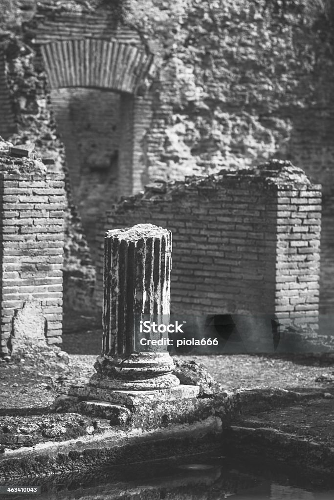 Ruinen von der Hadrian's Villa im Tivoli, Rom - Lizenzfrei Architektur Stock-Foto