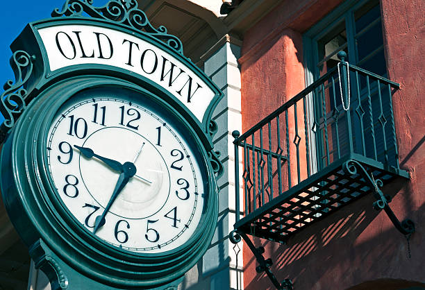 istock Sidewalk clock in Old Town Santa Barbara CA 463410057