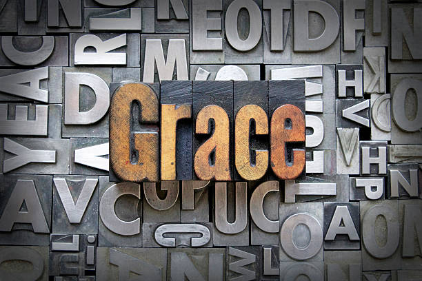 grace - confession booth church wood forgiveness stock-fotos und bilder