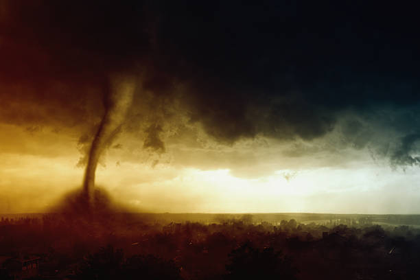 tornado - tornado storm disaster storm cloud - fotografias e filmes do acervo